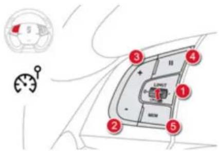 CITROEN DS5 2013.5 - Hastighedsbegrænser "LIMIT" - 1