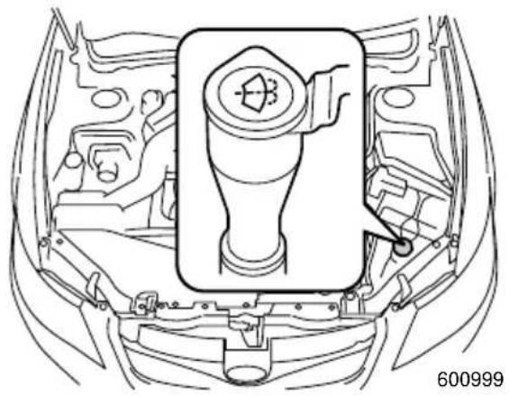 SUBARU Exiga (2011) - ウォッシャー液量の点検 - 1
