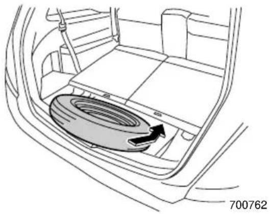 SUBARU Exiga (2011) - ■パンクしたタイヤの格納 - 1