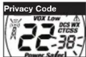 COBRA MicroTalk CXT390 - Set CTCSS Privacy Codes - 2