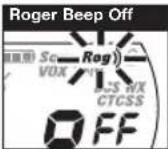 COBRA MicroTalk CXT390 - To turn roger beep on or off: - 1