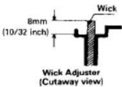 8mm (10/32 inch) Wick Wick Adjuster (Cutaway view)