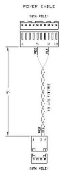 POWER CABLE 0J56 HOLE® 1 5 9 10 PEQ B.P. (8+0/1+1)768 M3 1 3 4 0J56 HOLE®