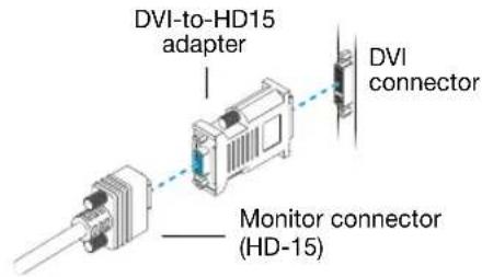 DVI-to-HD15 adapter DVI connector Monitor connector (HD-15)