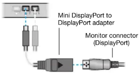 Mini DisplayPort to DisplayPort adapter Monitor connector (DisplayPort)