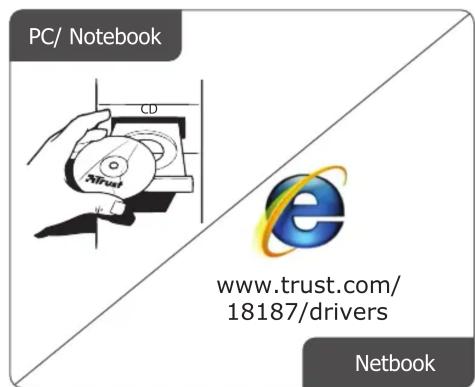 PC/ Notebook www.trust.com/ 18187/drivers Netbook