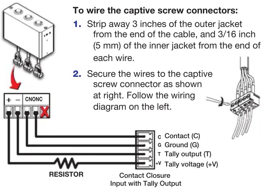 Extron CCB 30 - Step 2: Wire the CCB 30 module to a switcher or control product. - 1