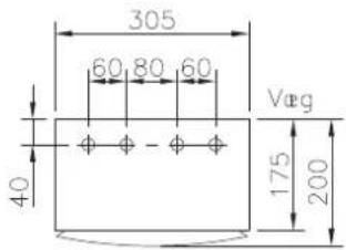 305 60 80 60 Væg 40 175 200