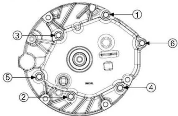 Technical diagram of a mechanical assembly with numbered components for identification