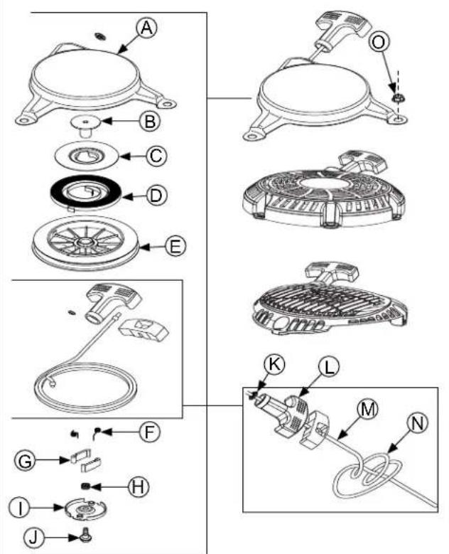KOHLER XTR-7 - Retractable Starter Components - 1