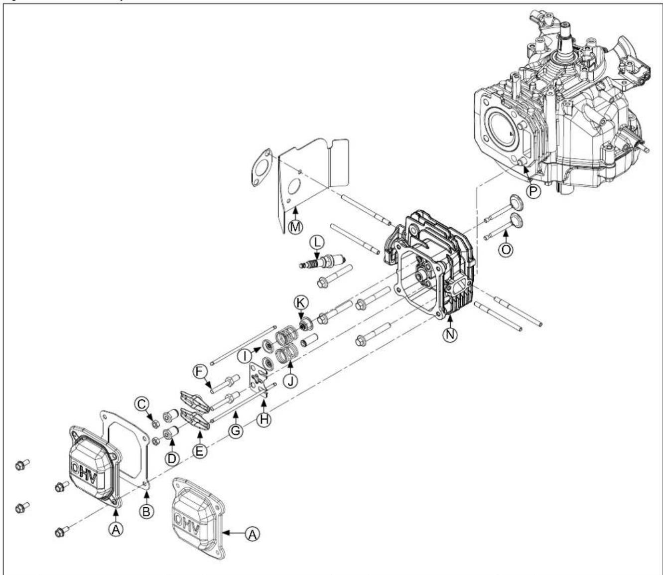 Technical diagram of a mechanical assembly with labeled parts, including engine motors and internal components