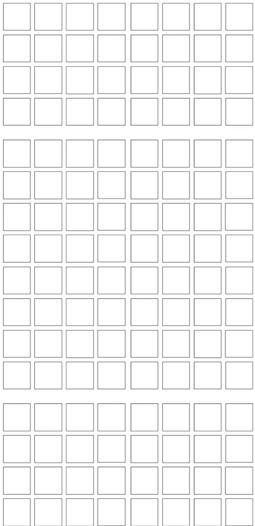 Grid of empty rectangular boxes arranged in 4x4 pattern, likely for pattern recognition or layout exercise