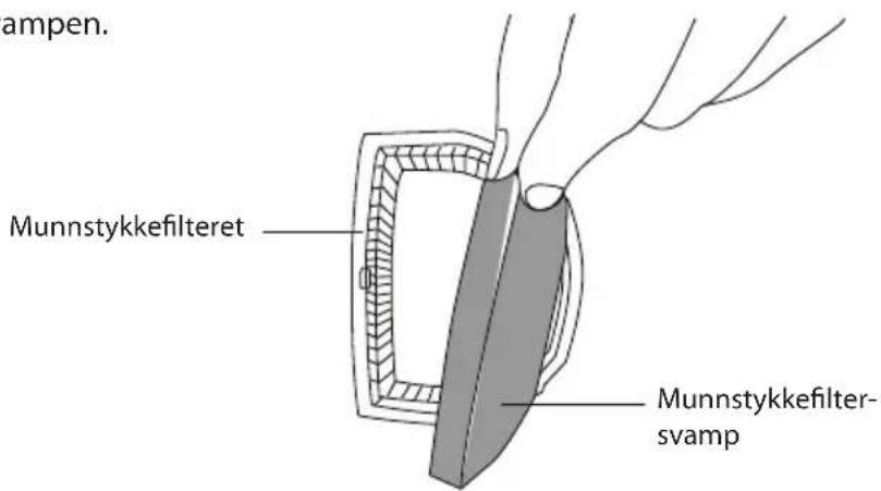 ampen. Munnstykkefilteret Munnstykkefilter- svamp