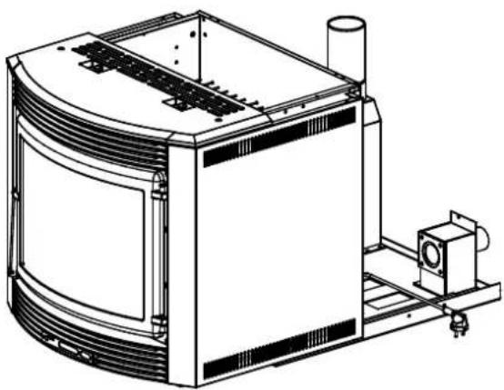 Technical line drawing of a mechanical device with no visible text or symbols
