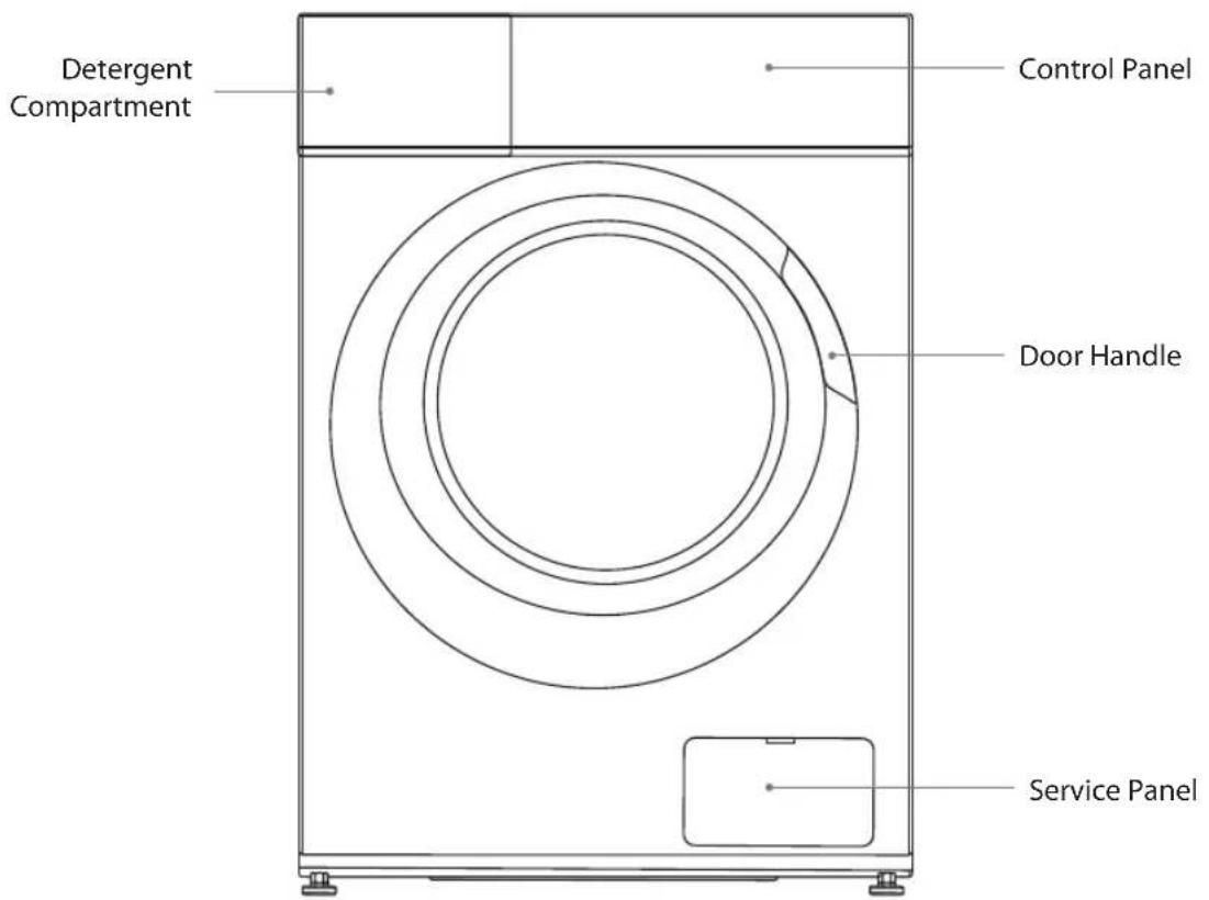 Detergent Compartment Control Panel Door Handle Service Panel