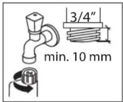 3/4" min. 10 mm