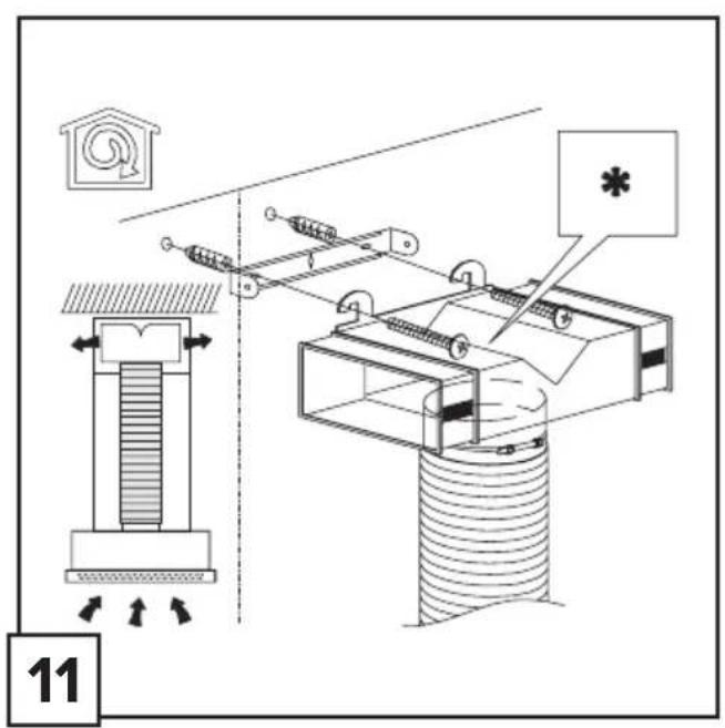 Technical diagram illustrating a mechanical or electrical system with labeled components and directional arrows, including a magnified view of a device.