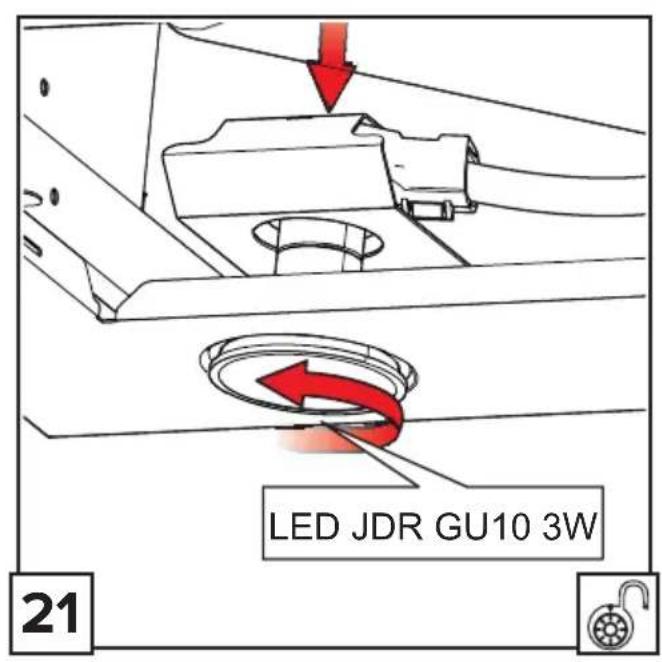 LED JDR GU10 3W 21