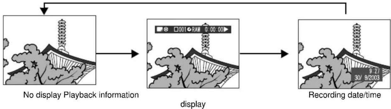 HITACHI DZ-MV350ESWH - INFORMATION DISPLAY DURING PLAYBACK - 1