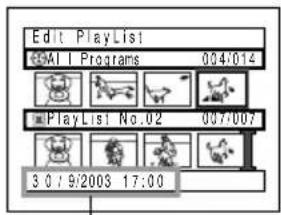 Edit PlayList All Programs 004:014 PlayList No.02 007:007 3 0 / 9/2003 17:00