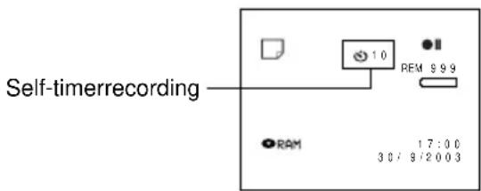 Self-timerrecording 10 REM 9 9 9 RAM 17:00 30/9/2003