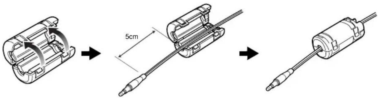 Diagram illustrating the step-by-step assembly of a battery or motor, showing internal components before and after a 5cm diameter adjustment.