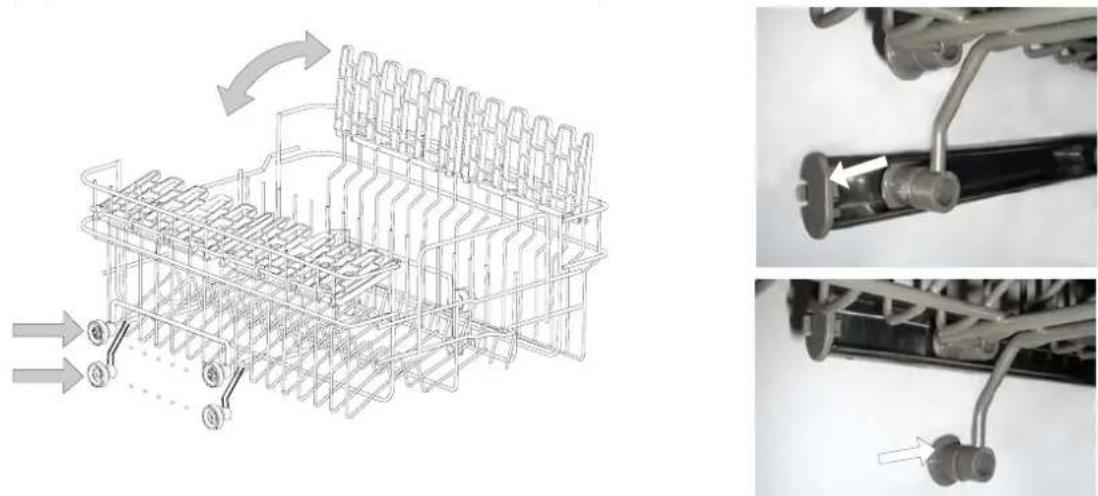 Logik LF674WN - Adjusting the Upper Basket - 1