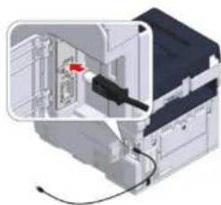 OKI MC563 - Tilslutning af et USB-kabel - 4