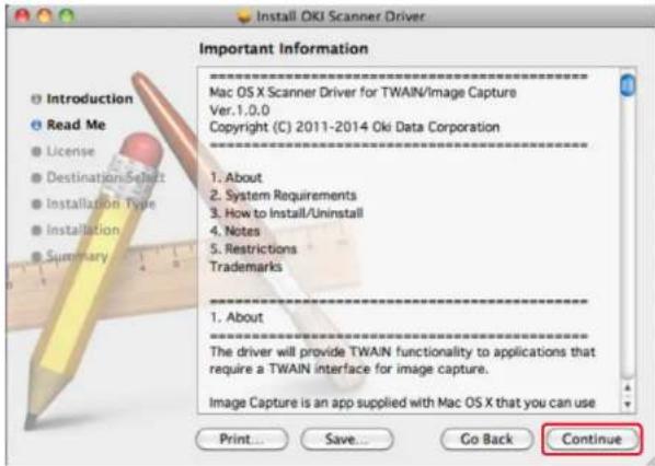 OKI MC563 - • Installation af scannerdriver for Mac OS X. - 1