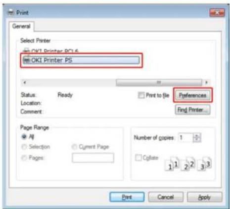 OKI C532 - Til Windows PS-printerdriver - 1