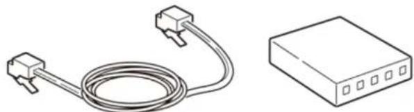 OKI C532 - Tilslutning af et LAN-kabel - 2