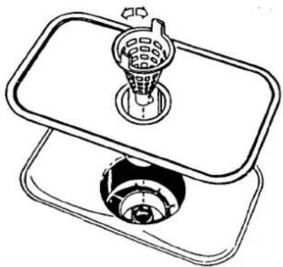 Line drawing of a coffee maker with a funnel and base (no text or symbols)
