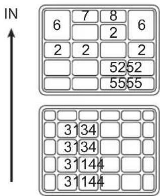 IN 6 7 8 6 2 2 2 52 52 55 55 31 34 31 34 31 144 31 144