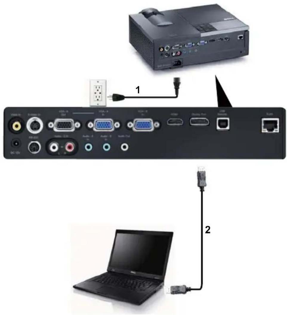 DELL 4310WX - Tilslutning af computer med et RS232-kabel - 2