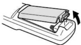 EPSON EMP-70 - Isætning af batterier i fjernbetjeningen - 1