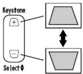 EPSON EMP-50 - Keystone-korrektion (vha. Projector-knap) - 2