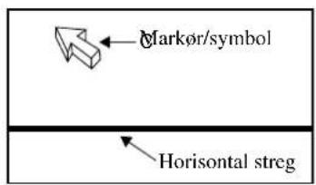 Markør/symbol Horizontal streg