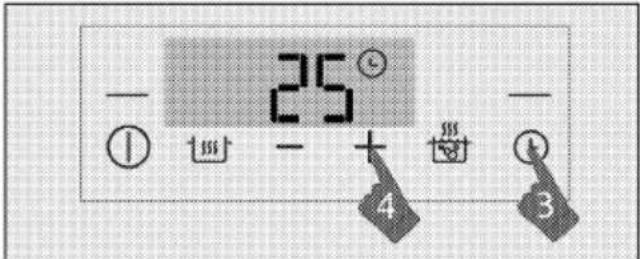 BEKO HII 64300 FHT - Attivazione del timer - 2