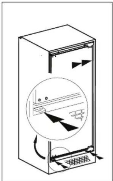 VESTFROST CBI 2791 F NF E - INSTALLATION INSTRUCTIONS AND DOOR REVERSIBILITY - 7