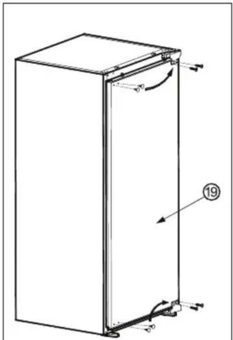 VESTFROST CBI 2791 F NF E - INSTALLATIONSVEJLEDNING OG VENDBAR D∅R - 3