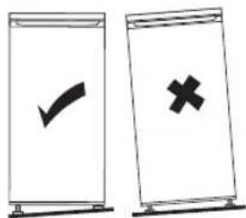 Two labeled diagrams showing checkmark and cross symbols inside vertical bars, likely indicating selection or cancellation.