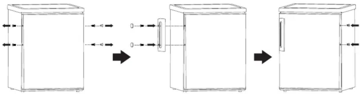 Logik LUL55W17E - Installing The Door Handle - 2