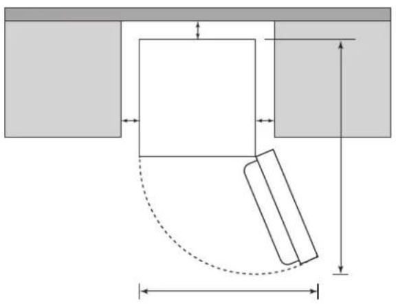 MATSUI M55CW14E - Free Space Requirements - 1