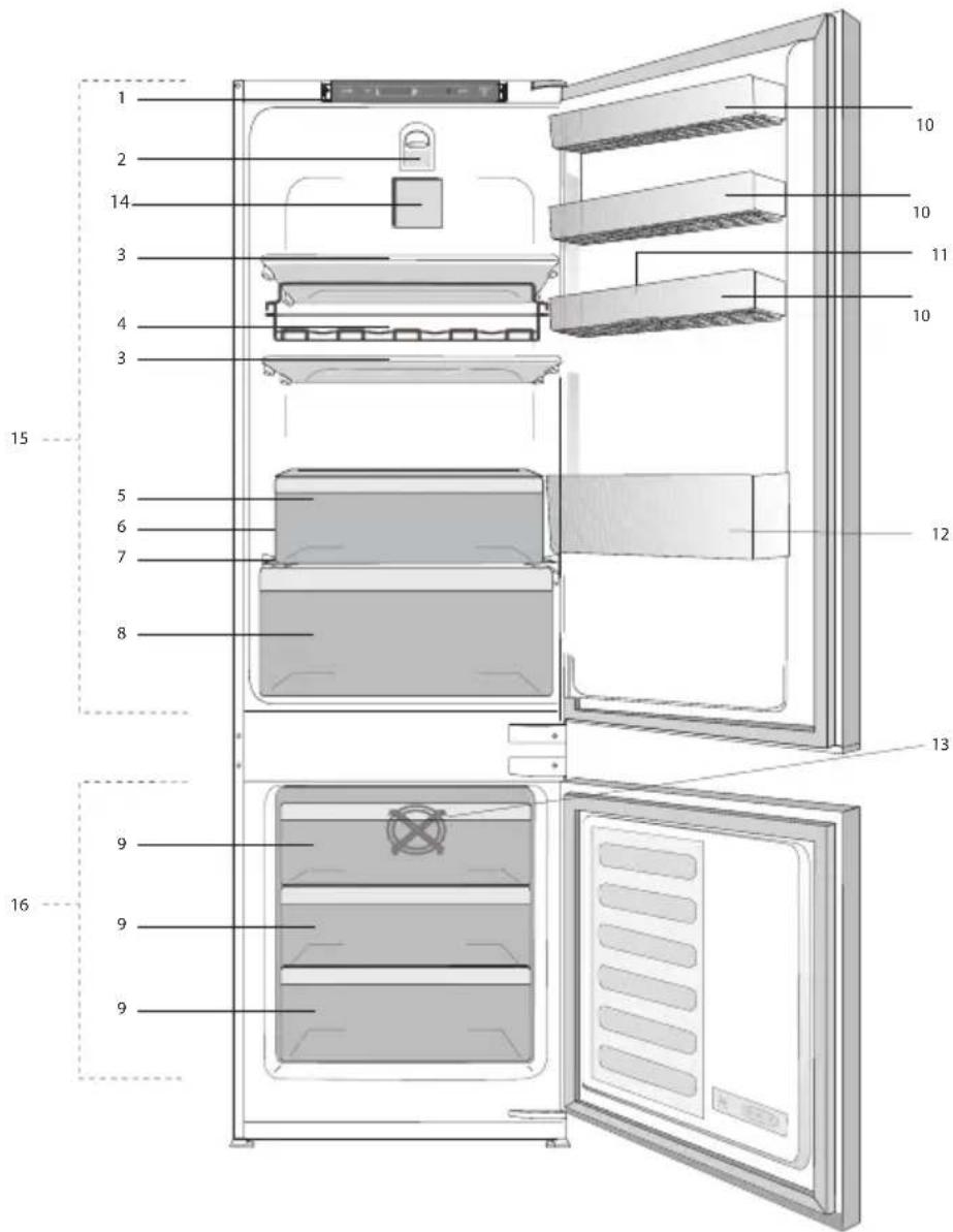 BLOMBERG KNE 4551 I A++ - Køleskabet - 1
