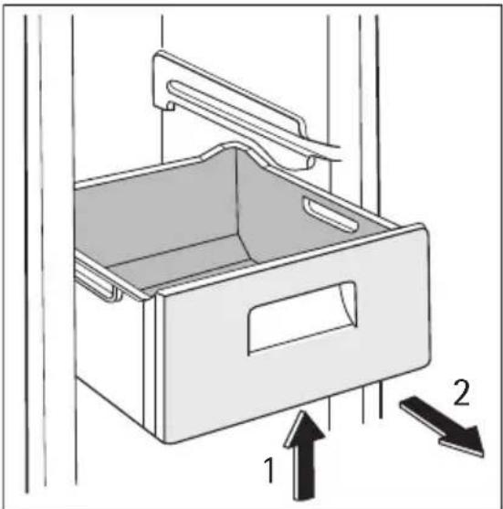 Husqvarna-Electrolux QT4601RW - Pakastuslaatikoiden poistaminen pakastimesta - 1