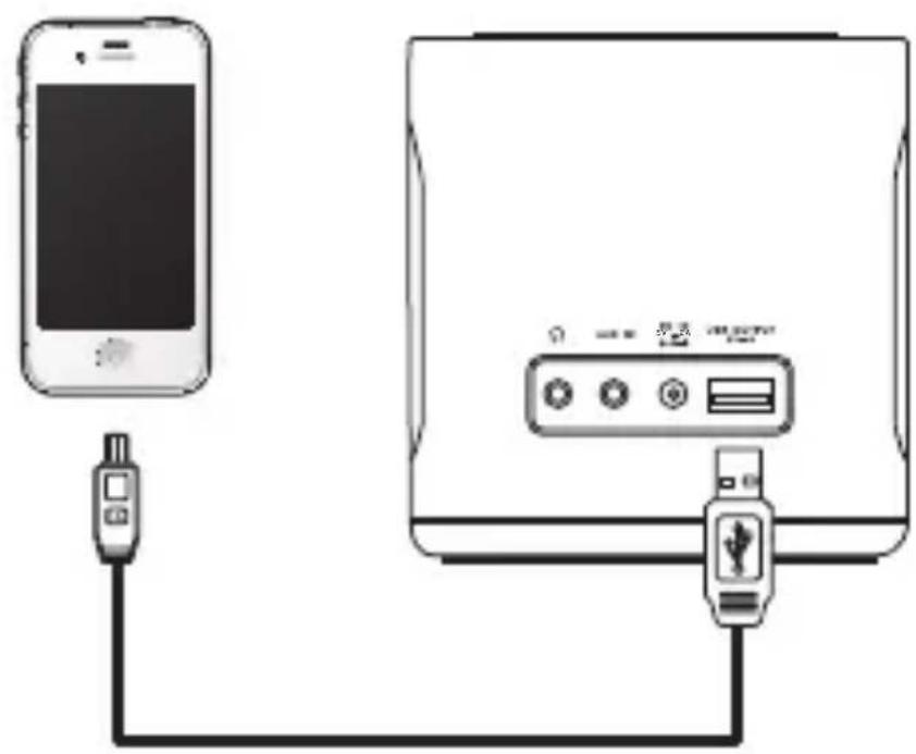 Sandstrøm Juice SJUTBL15E - Opladning fra USB OUTPUT-opladestik - 1