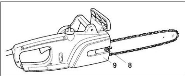 MAKITA UC4010A - Sägeschiene und Sägekette montieren - 5