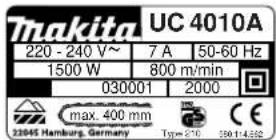 MAKITA UC3510A - SYMBOLER - 20