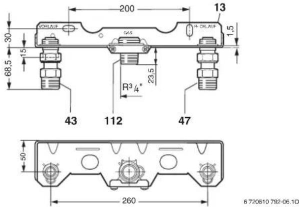 200 13 30 68,5 15 R3/4" 23,5 43 112 47 50 260 6 720610 782-06.10