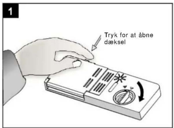 1 Tryk for at åbne dæksel